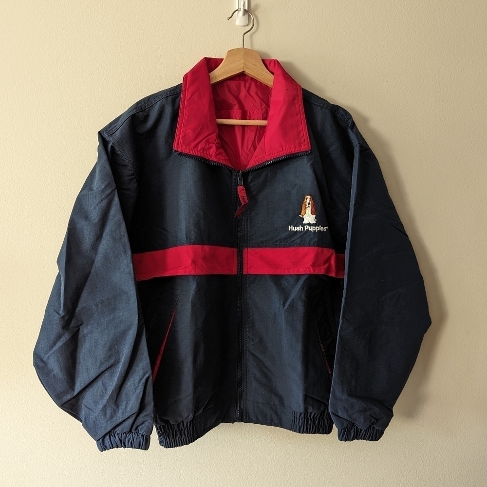 Hush Puppies Red and Black Bomber Jacket